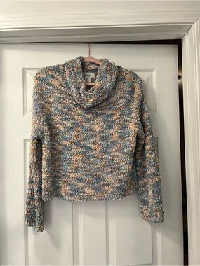 Jessica Simpson Pastel Multicolor Cowl Neck Sweater